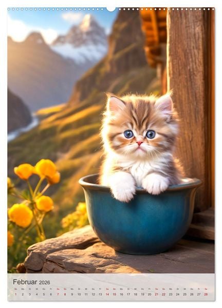 Produktbild: Katzenkinder (Wandkalender 2026 DIN A2 hoch), CALVENDO Monatskalender