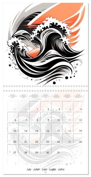 Produktbild: Essence de l'abstraction (Calendrier mural carr&eacute; 2026 30x30 cm) Calendrier double avec une page pour vos prises de notes