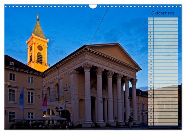 Produktbild: KARLSRUHE F&Uuml;R NACHTSCHW&Auml;RMER (Wandkalender 2026 DIN A3 quer), CALVENDO Monatskalender