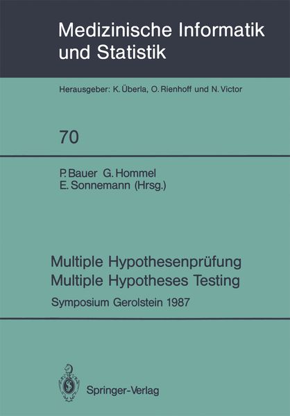 Produktbild: Multiple Hypothesenpr&uuml;fung / Multiple Hypotheses Testing
