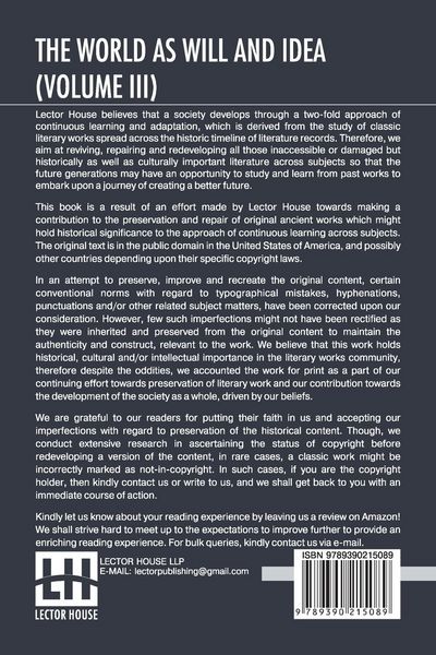 Produktbild: The World As Will And Idea (Volume III)
