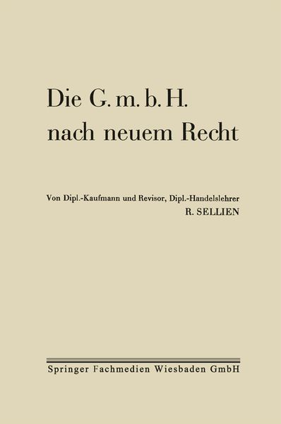 Produktbild: Die G.m.b.H. nach neuem Recht