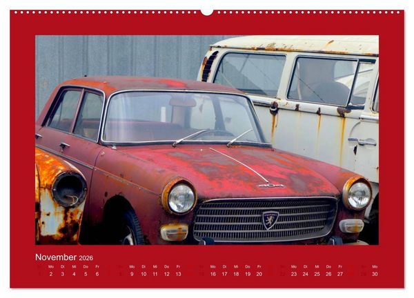 Produktbild: Vergessene Sch&auml;tze - Oldtimer auf Schrottpl&auml;tzen (Wandkalender 2026 DIN A2 quer), CALVENDO Monatskalender