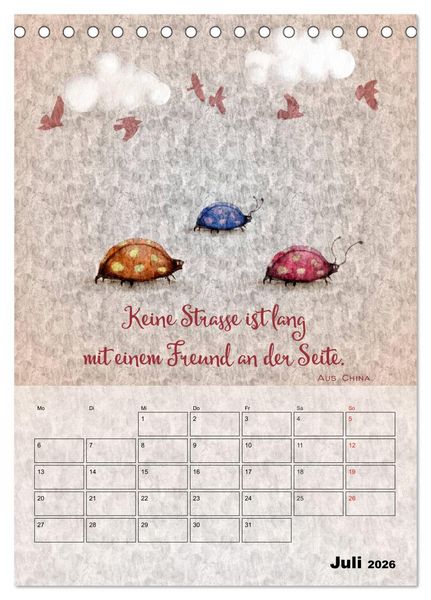 Produktbild: Lebensweisheiten zum Reflektieren (Tischkalender 2026 DIN A5 hoch), CALVENDO Monatskalender