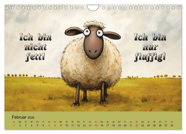 Produktbild: Schafspr&uuml;che (Wandkalender 2026 DIN A4 quer), CALVENDO Monatskalender