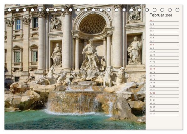 Produktbild: Rom - Die Ewige Stadt (Tischkalender 2026 DIN A5 quer), CALVENDO Monatskalender