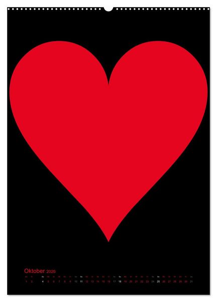 Produktbild: Foto- und Bastelkalender &bdquo;LIEBE&ldquo; in der Farbe Schwarz (Wandkalender 2026 DIN A2 hoch), CALVENDO Monatskalender