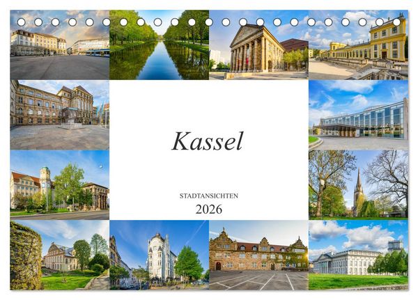 Produktbild: Kassel Stadtansichten (Tischkalender 2026 DIN A5 quer), CALVENDO Monatskalender