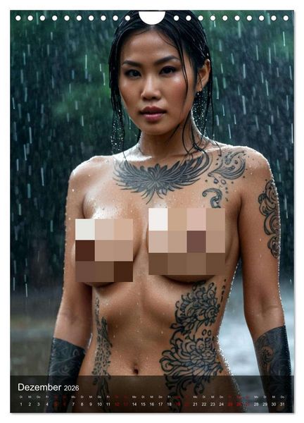 Produktbild: Tattoo Queens Asien (Wandkalender 2026 DIN A4 hoch), CALVENDO Monatskalender
