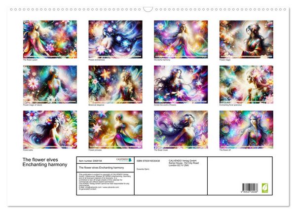 Produktbild: The flower elves Enchanting harmony (Wall Calendar 2026 DIN A2 landscape), CALVENDO 12 Month Wall Calendar