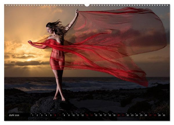Produktbild: Lanzarote - Aktaufnahmen auf der Vulkaninsel (hochwertiger Premium Wandkalender 2026 DIN A2 quer), Kunstdruck in Hochglanz
