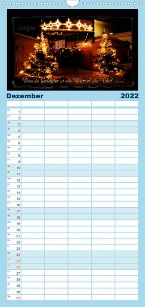 Produktbild: Familienplaner Monat f&uuml;r Monat ein Bibelvers (Wandkalender 2022 , 21 cm x 45 cm, hoch)