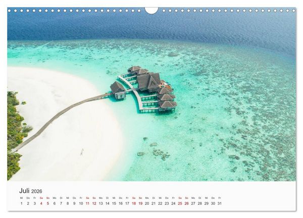 Produktbild: Malediven - Die sch&ouml;nsten Str&auml;nde der Welt. (Wandkalender 2026 DIN A3 quer), CALVENDO Monatskalender
