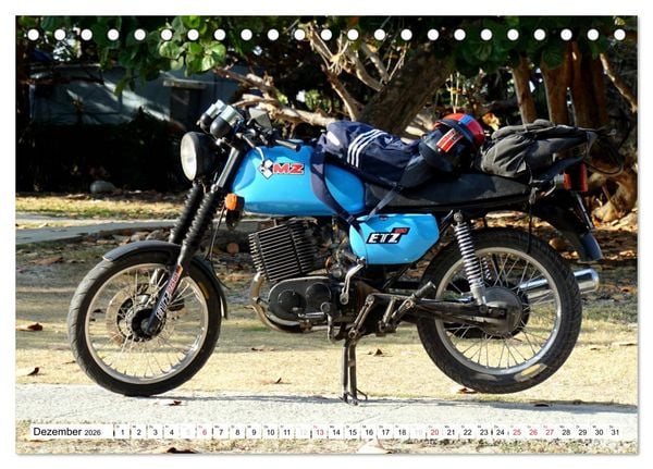 Produktbild: Mythos MZ - Ein DDR-Motorrad auf Kuba (Tischkalender 2026 DIN A5 quer), CALVENDO Monatskalender