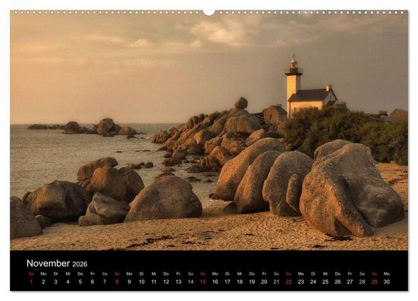 Produktbild: Bretagne entlang der K&uuml;ste (hochwertiger Premium Wandkalender 2026 DIN A2 quer), Kunstdruck in Hochglanz