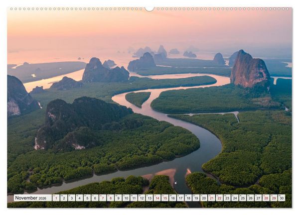 Produktbild: Thailand - Postkarten aus dem Land des L&auml;chelns (Wandkalender 2026 DIN A2 quer), CALVENDO Monatskalender