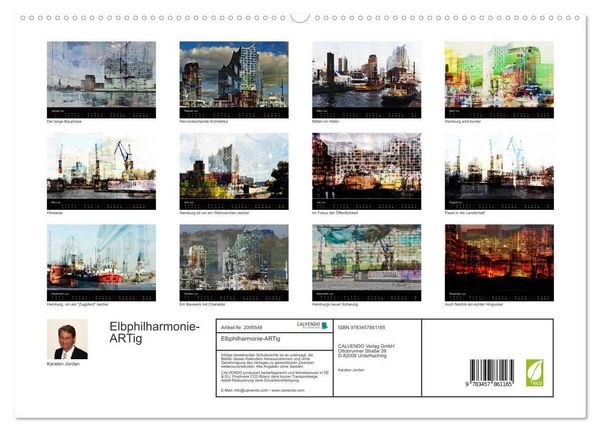 Produktbild: Elbphilharmonie-ARTig (hochwertiger Premium Wandkalender 2026 DIN A2 quer), Kunstdruck in Hochglanz