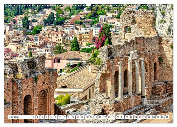Produktbild: Taormina - Juwel Siziliens mit antikem Charme (hochwertiger Premium Wandkalender 2026 DIN A2 quer), Kunstdruck in Hochglanz
