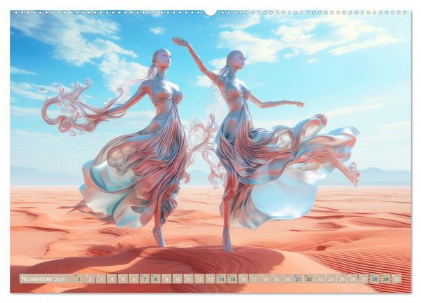 Produktbild: T&auml;nzer im surrealen Stil (Wandkalender 2026 DIN A2 quer), CALVENDO Monatskalender
