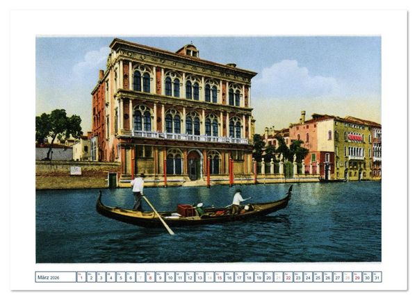 Produktbild: Erinnerungen an das alte Venedig: Historische Stiche von der Lagunenstadt (Wandkalender 2026 DIN A2 quer), CALVENDO Monatskalender