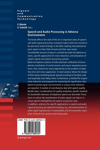 Produktbild: Speech and Audio Processing in Adverse Environments