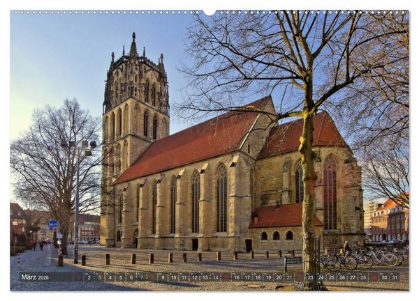 Produktbild: M&uuml;nster - Historische Stadt mit jungem Gesicht (hochwertiger Premium Wandkalender 2026 DIN A2 quer), Kunstdruck in Hochglanz