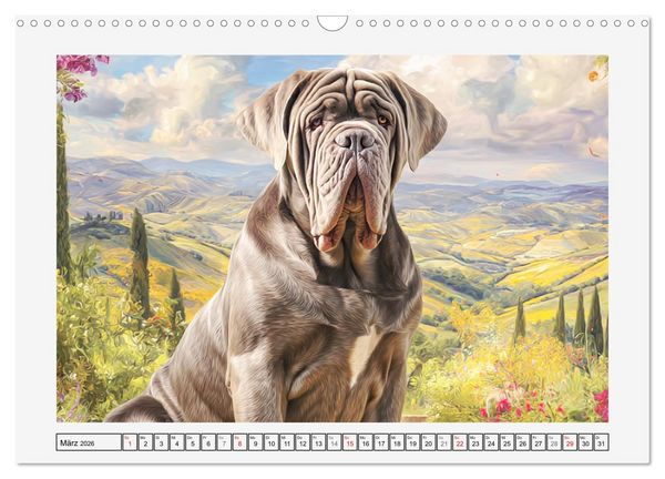 Produktbild: Mastino Napoletano. Die gelassenen Molosser mit antiken Vorfahren (Wandkalender 2026 DIN A3 quer), CALVENDO Monatskalender