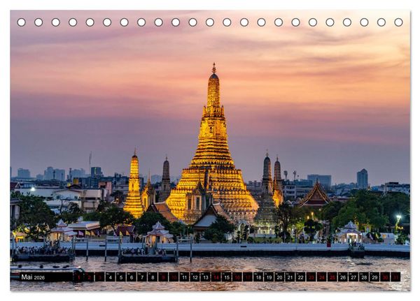 Produktbild: Bangkok - Thailand (Tischkalender 2026 DIN A5 quer), CALVENDO Monatskalender