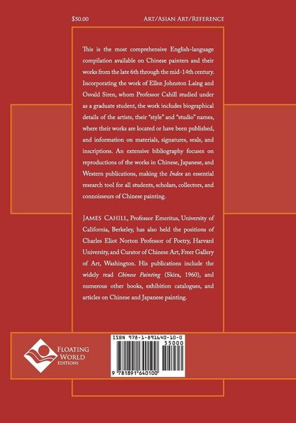 Produktbild: Cahill, J: Index of Early Chinese Painters and Paintings