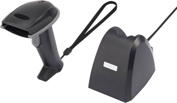 Renkforce iCR6307ABU Barcode-Scanner Funk 1D LED Schwarz Hand-Scanner USB