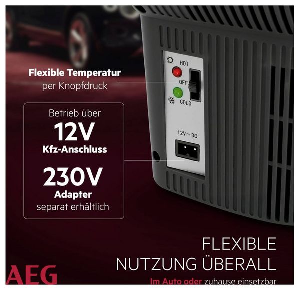 Produktbild: AEG Bordbar BK16 K&uuml;hlbox & Heizbox Thermoelektrisch 12 V/DC Grau 16 l <Max/> 20 &deg;C unter Umgebungstemperatur