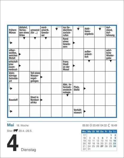 Produktbild: Kreuzwortr&auml;tsel Tagesabrei&szlig;kalender 2027