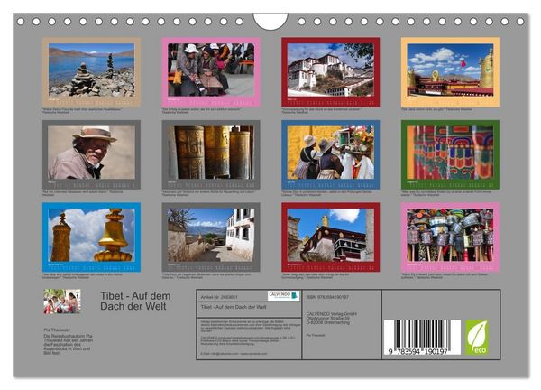 Produktbild: Tibet - Auf dem Dach der Welt (Wandkalender 2027 DIN A4 quer), CALVENDO Monatskalender
