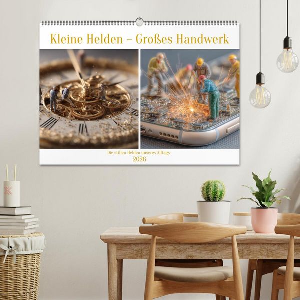 Produktbild: Kleine Helden &ndash; Gro&szlig;es Handwerk (Wandkalender 2026 DIN A2 quer), CALVENDO Monatskalender