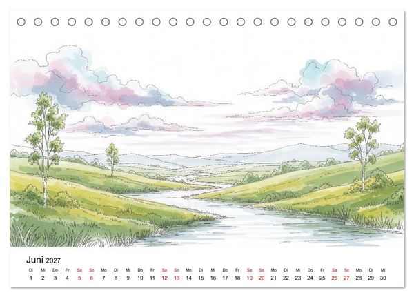 Produktbild: Einfach sch&ouml;n - Natur im Wandel der Jahreszeiten (Tischkalender 2027 DIN A5 quer), CALVENDO Monatskalender