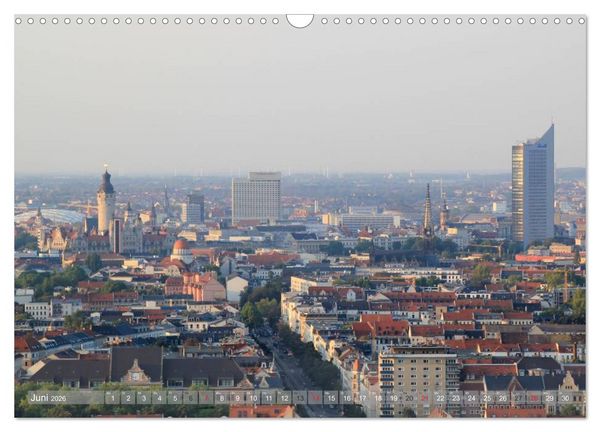 Produktbild: &Uuml;ber den D&auml;chern von Leipzig (Wandkalender 2026 DIN A3 quer), CALVENDO Monatskalender