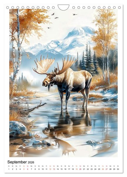 Produktbild: Alaska - Landschaften, Tiere, Freiheit (Wandkalender 2026 DIN A4 hoch), CALVENDO Monatskalender