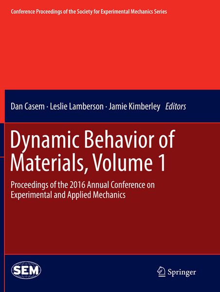 Produktbild: Dynamic Behavior of Materials, Volume 1