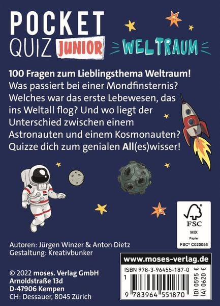 Produktbild: Pocket Quiz junior Weltraum