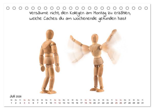 Produktbild: Ich Geocache jetzt (Tischkalender 2026 DIN A5 quer), CALVENDO Monatskalender