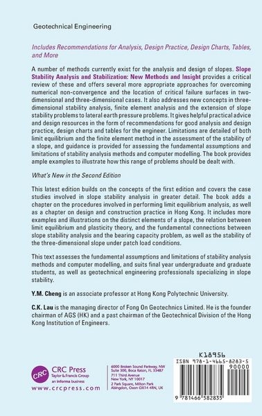 Produktbild: Slope Stability Analysis and Stabilization