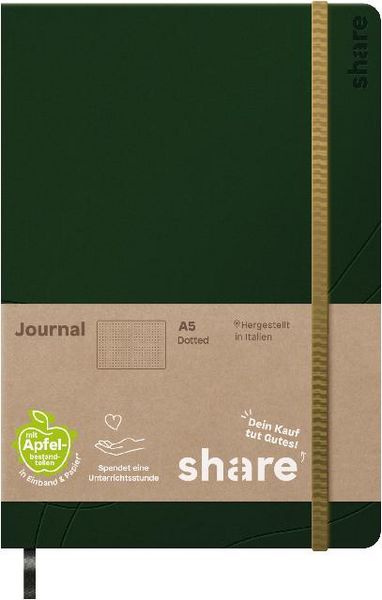 Produktbild: share Notizbuch A5 punktkariert gr&uuml;n