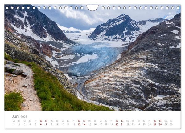 Produktbild: Die Alpen - Wandern durch die sch&ouml;nste Bergregion Europas. (Wandkalender 2026 DIN A4 quer), CALVENDO Monatskalender