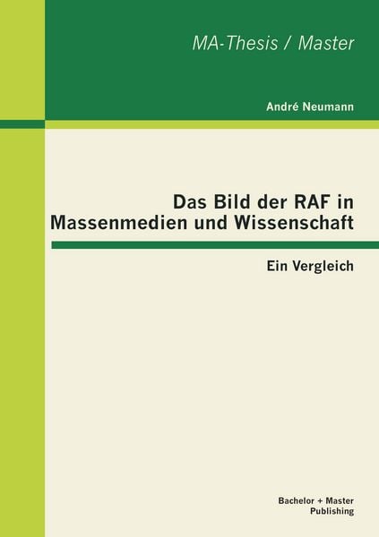 Produktbild: Das Bild der RAF in Massenmedien und Wissenschaft: Ein Vergleich