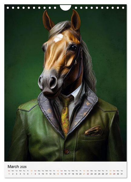 Produktbild: Stylish Horses (Wall Calendar 2026 DIN A4 portrait), CALVENDO 12 Month Wall Calendar