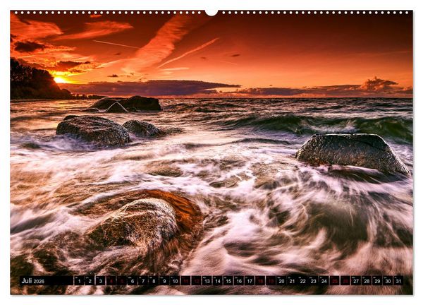 Produktbild: Ostseesteine (Wandkalender 2026 DIN A2 quer), CALVENDO Monatskalender