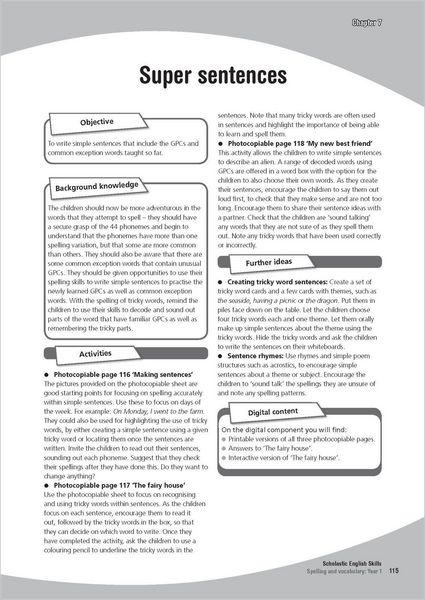 Produktbild: Spelling and Vocabulary Teacher's Book (Year 1)