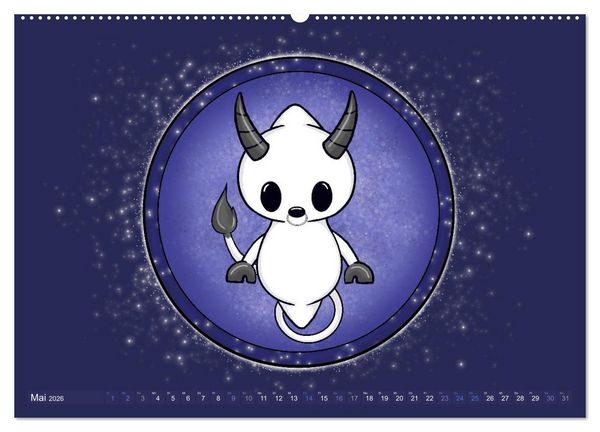 Produktbild: Geister Sternzeichen (Wandkalender 2026 DIN A2 quer), CALVENDO Monatskalender