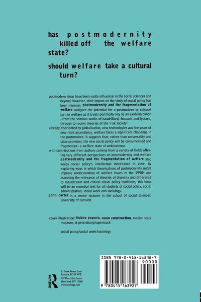 Produktbild: Postmodernity and the Fragmentation of Welfare