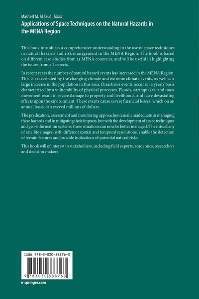 Produktbild: Applications of Space Techniques on the Natural Hazards in the MENA Region